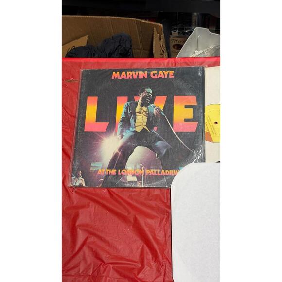 Marvin Gaye – Live at the London Palladium 2LP Vinyl 1977 Tamla Untested - Picture 2 of 7